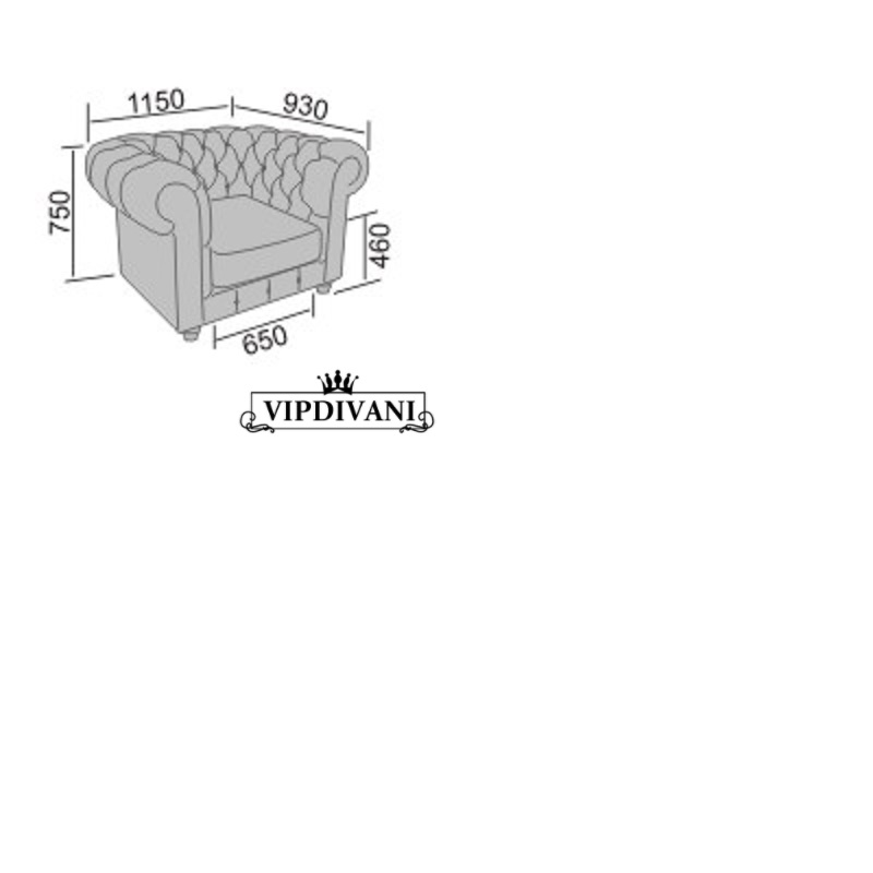 Кресло честер размеры чертеж